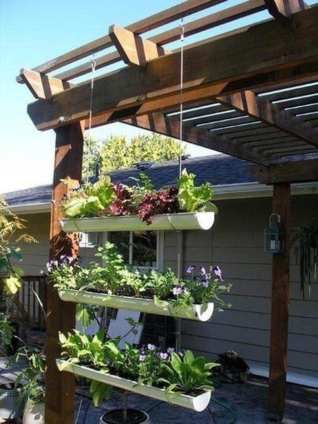 Gutter Planters Green Wall