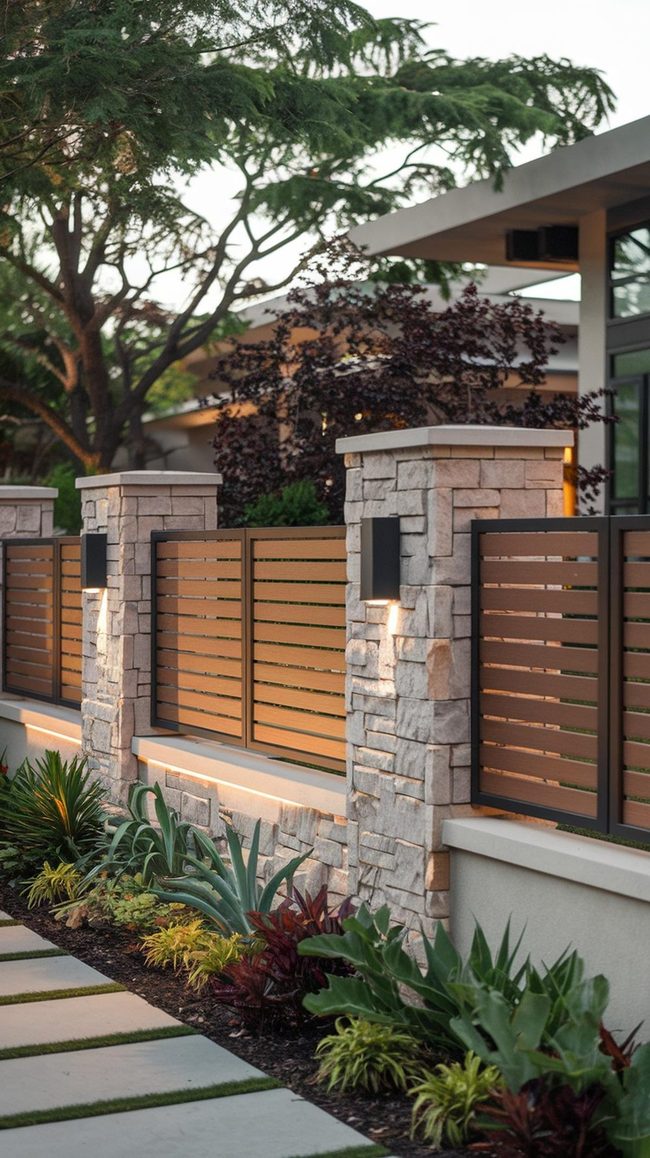Mixed Material Fence Layers
