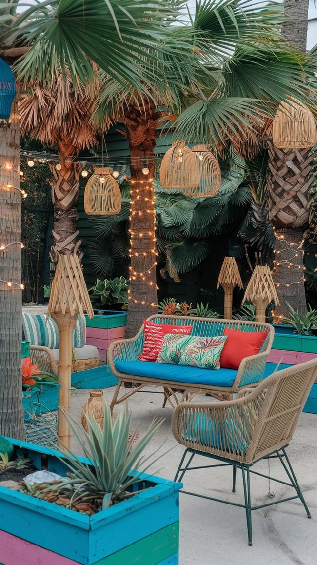 Bamboo Torches Transform Backyard