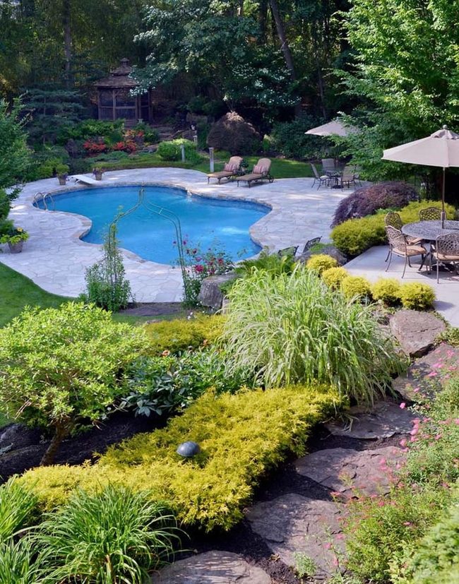 Flagstone Pathway To Pool