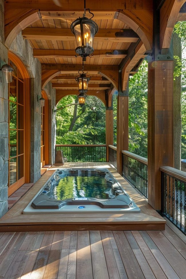 Maple Column Pathway Over Water