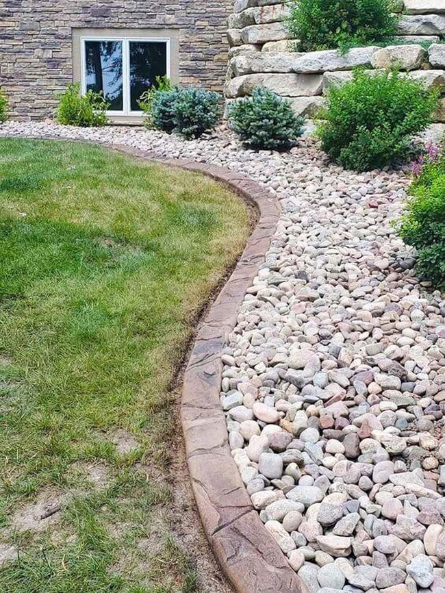 Stacked Stone Garden Borders
