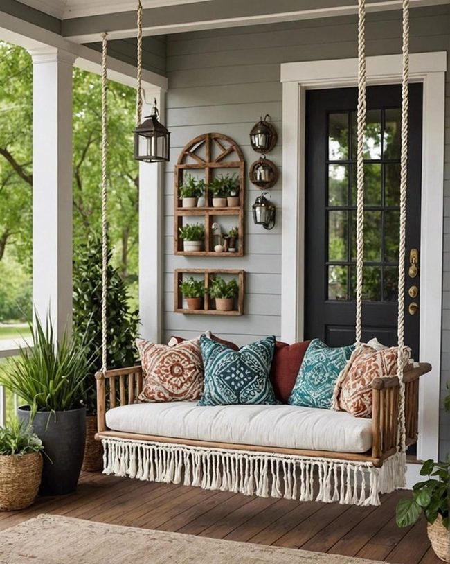Cream Fringe Swing Relaxation