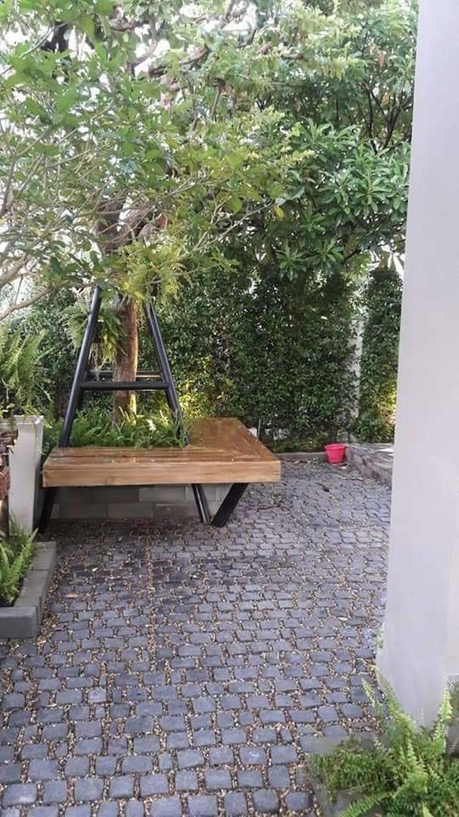 Tree Trunk Bench Gathering Space