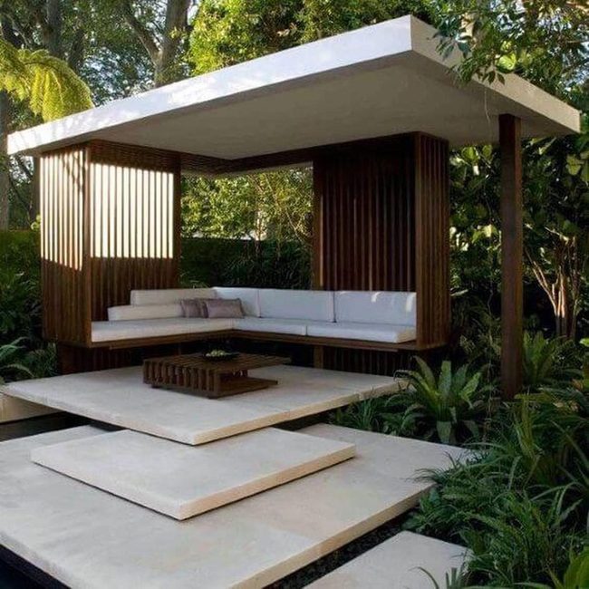 Open Wood Pavilion With Natural Light