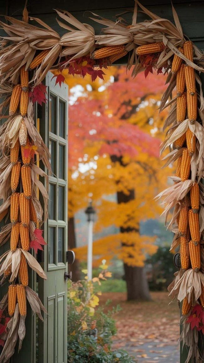 Dried Corn Husk Doorway Garland