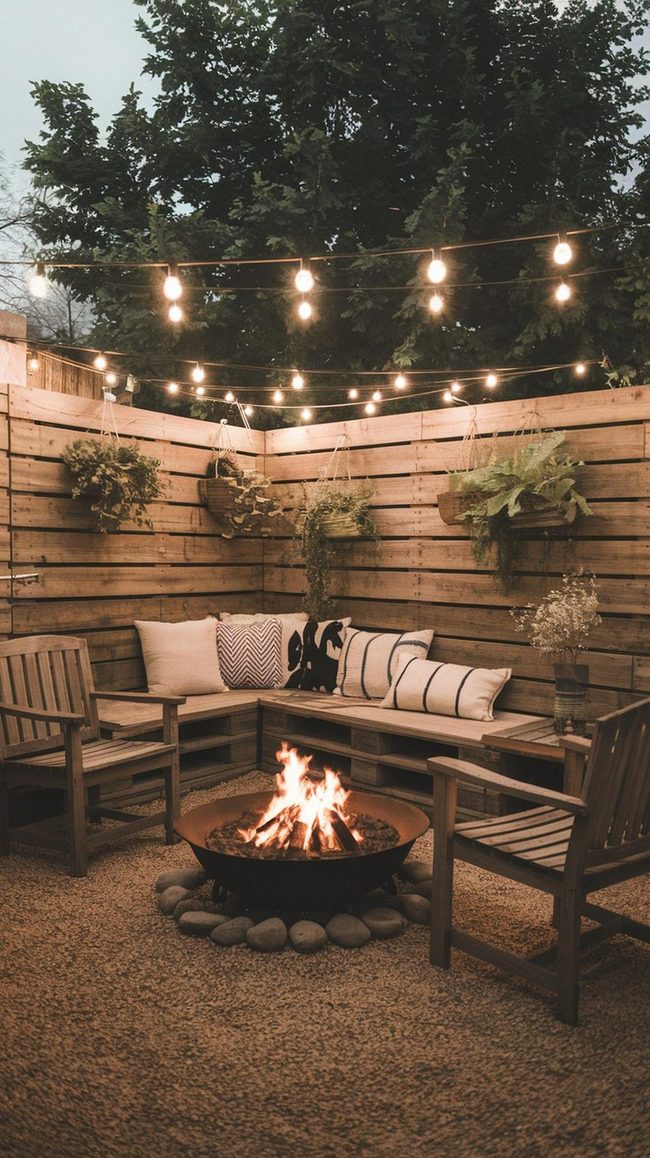 Pallet Grain Fence with Climbing Plants