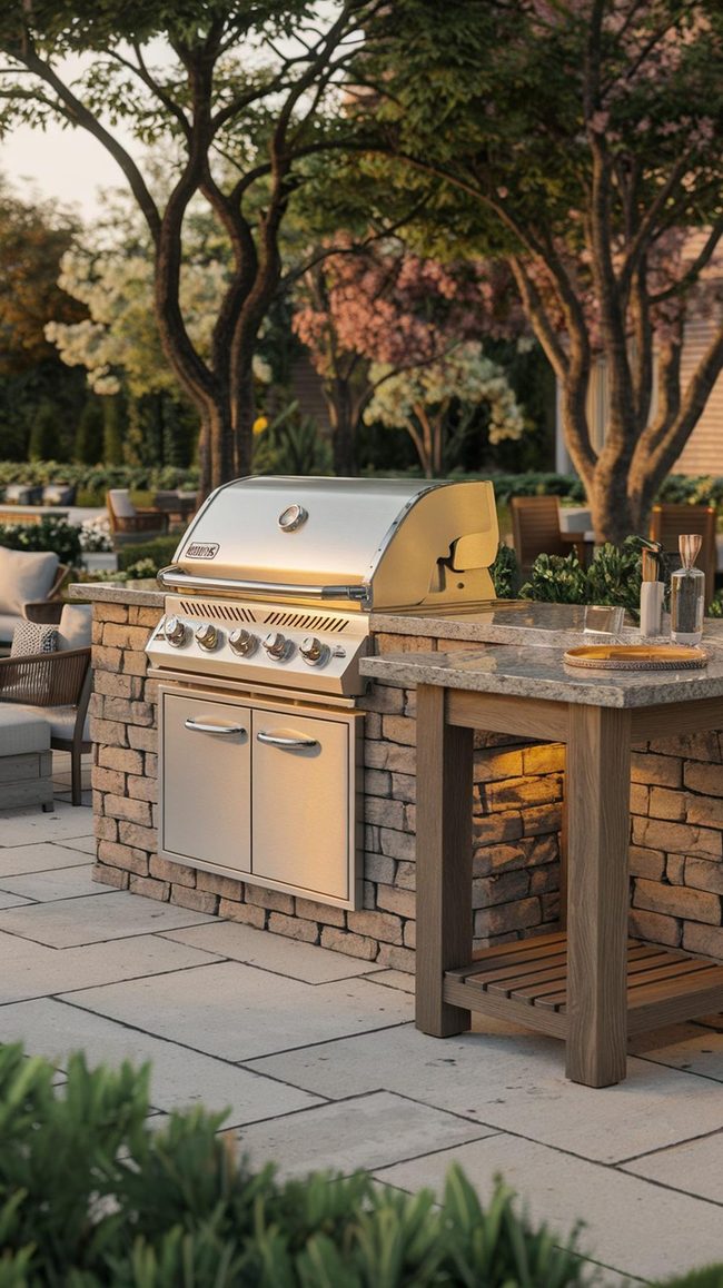Backyard Gas Grill Setup