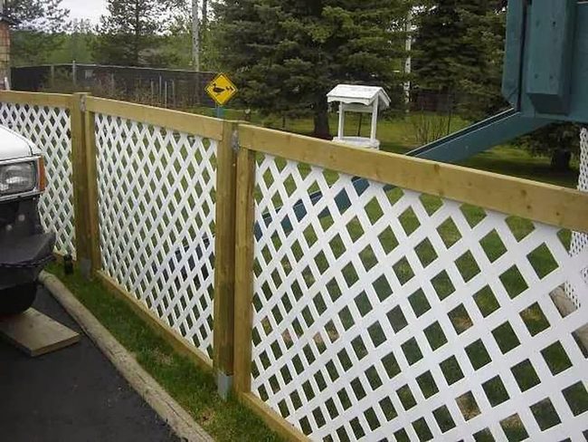White Lattice Privacy Panels