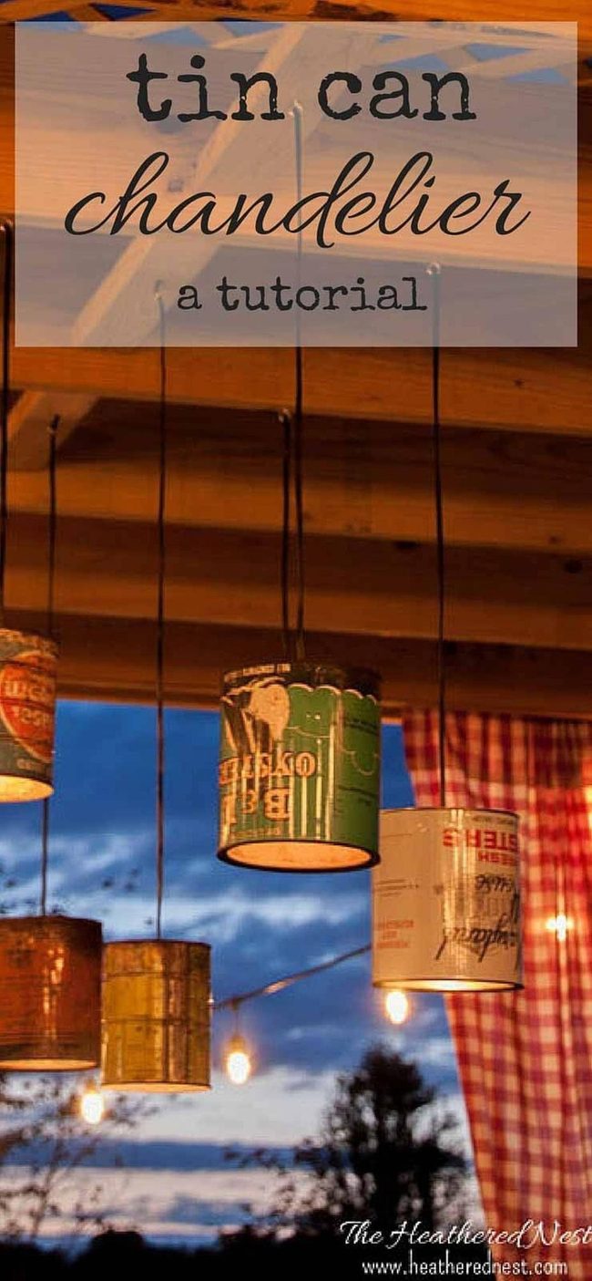 Tin Can Lanterns Cast Shadows