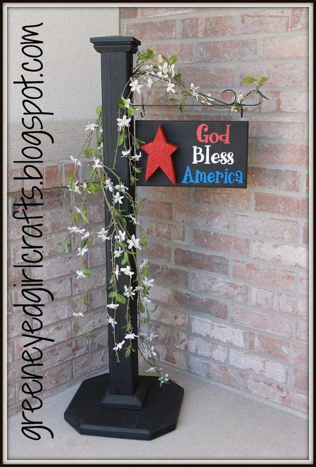 Red White Blue Stars Welcome