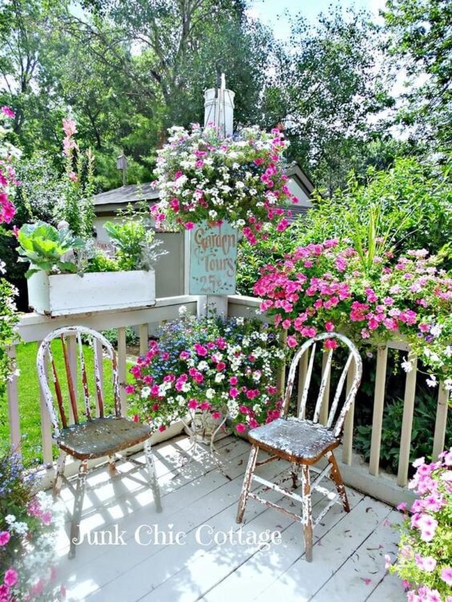 Cascading Pink Blooms Over Wood
