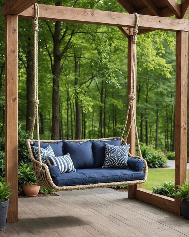 Plush Cushioned Rope Swing