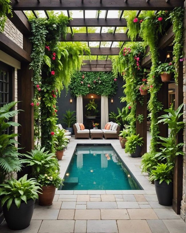 Green Walls for Small Pool Spaces