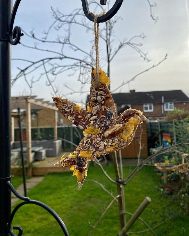 Green Leaf Birdseed Ornaments