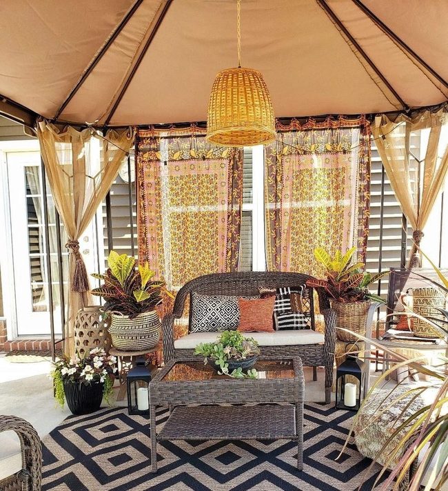 Tapestry Curtains Transform Basic Gazebo