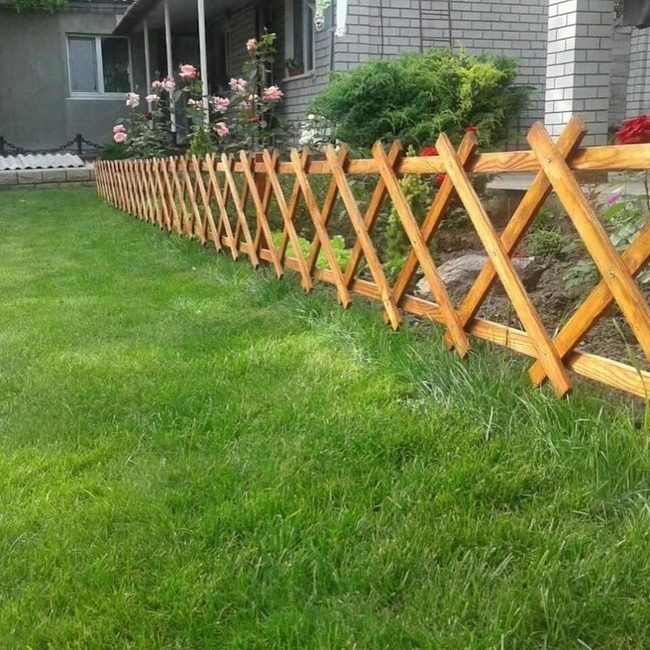 Weathered Wood Lattice Garden Gate