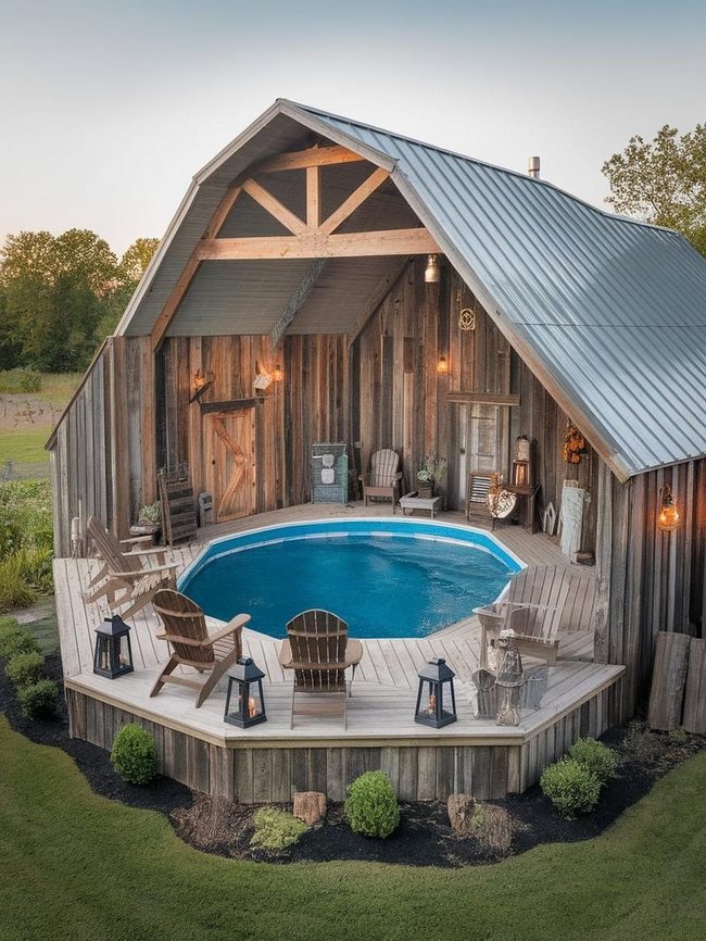 Poolside Swing Escape