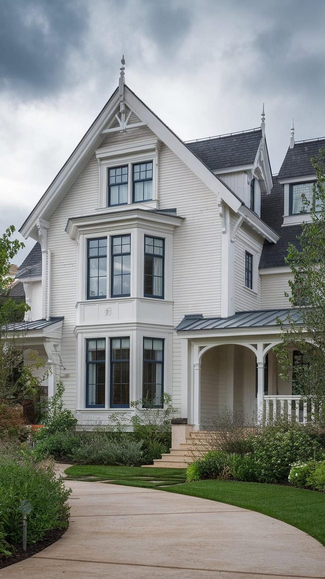 Ornate Burgundy Victorian Mansion