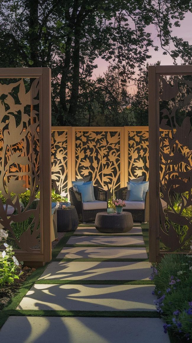 Geometric Maple Privacy Screens