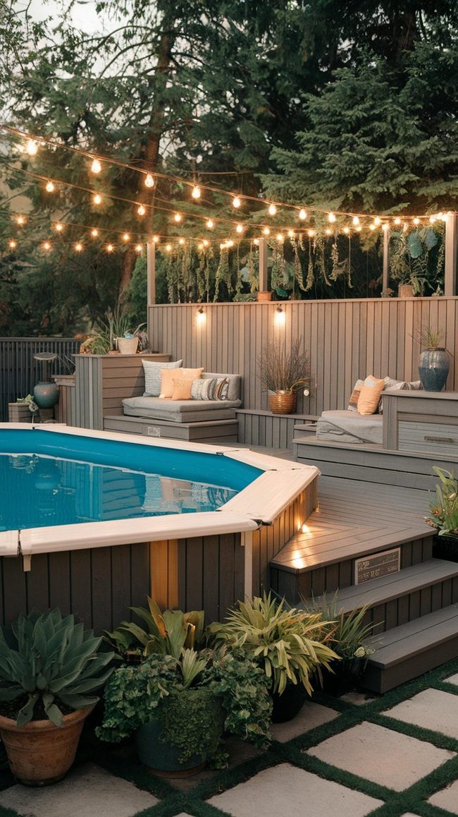 Above-Ground Pool Backyard Transformation