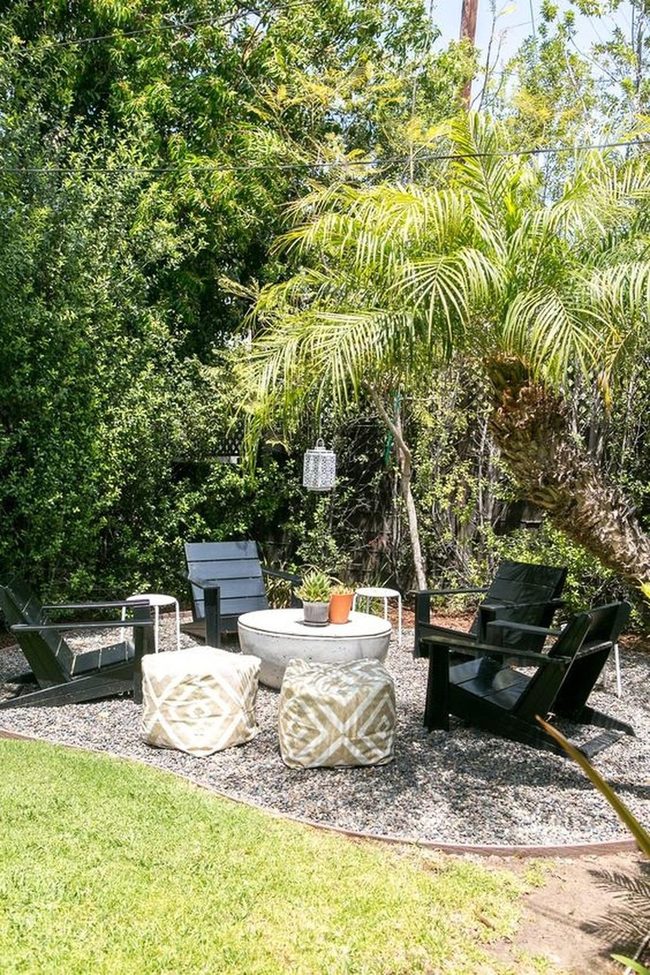 Gray Concrete Table Garden Retreat