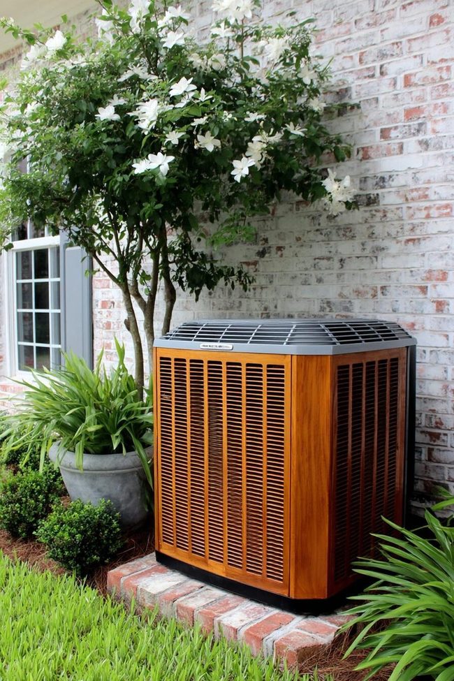 Ac Unit Hidden Behind Custom Cabinets