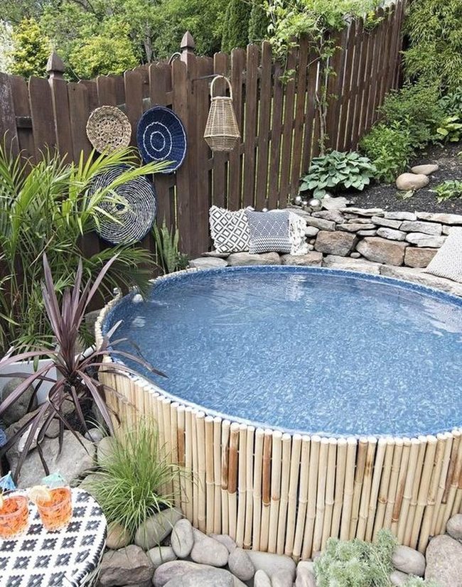 Bamboo Hot Tub Backyard Oasis