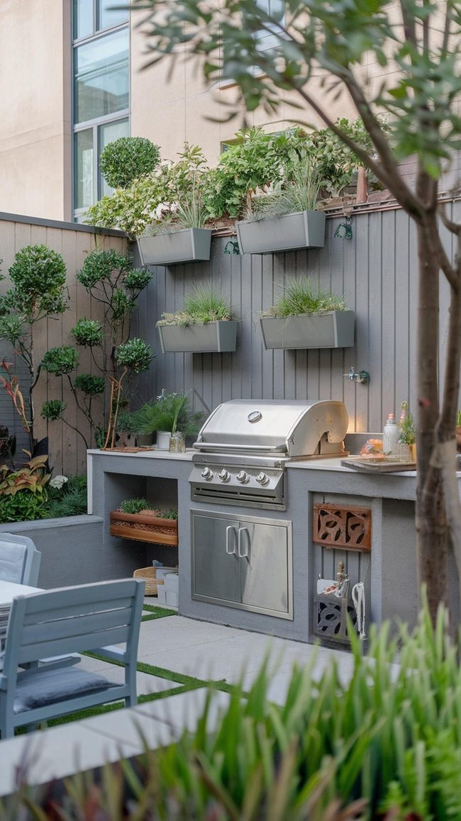Compact Corner Grill Hub