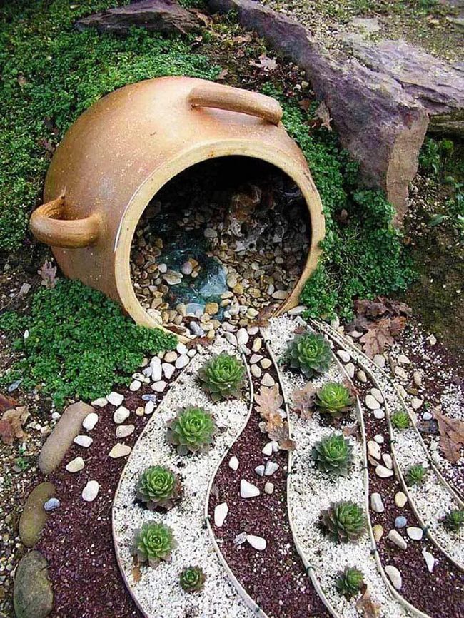 Terracotta Spill Succulent Garden