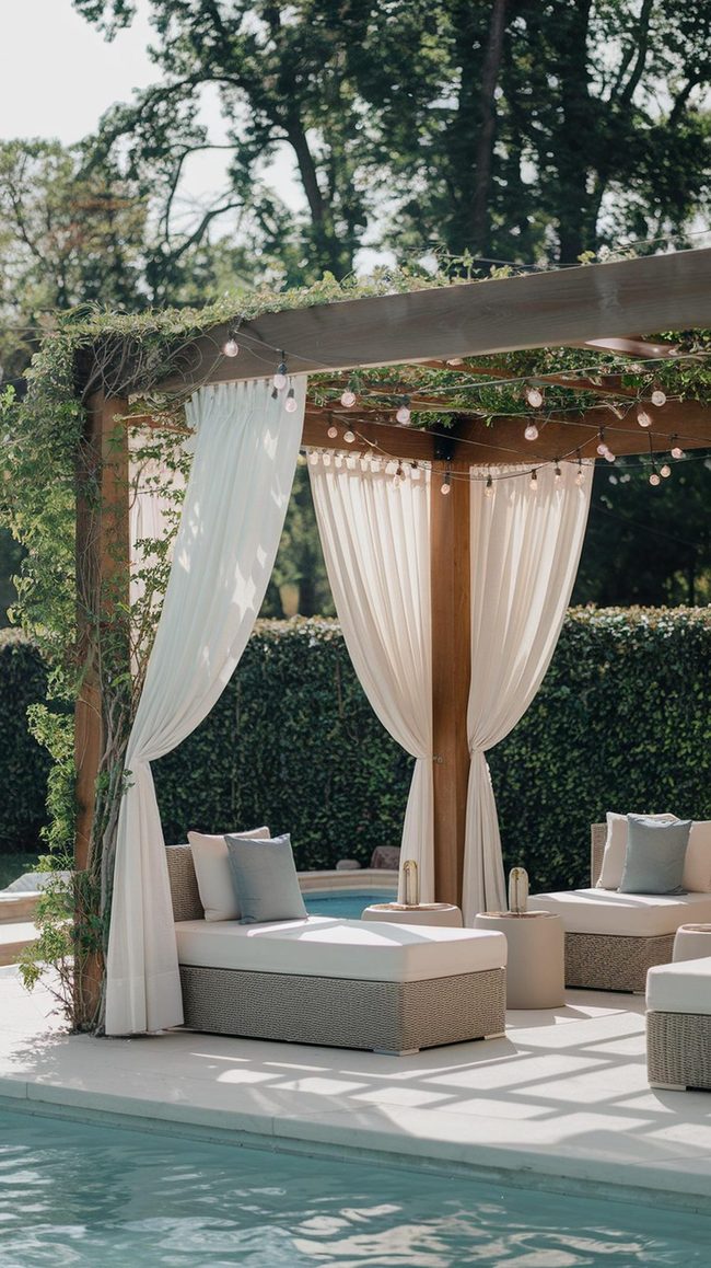 Poolside Pergolas Green Shade