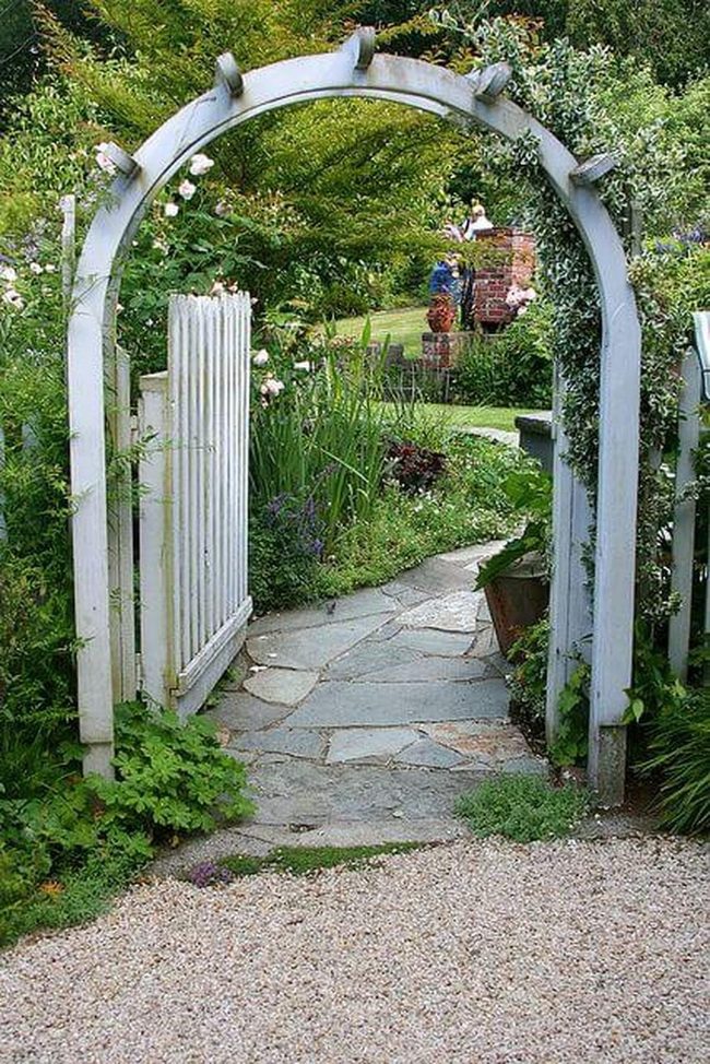 Gray Archway Through Living Green