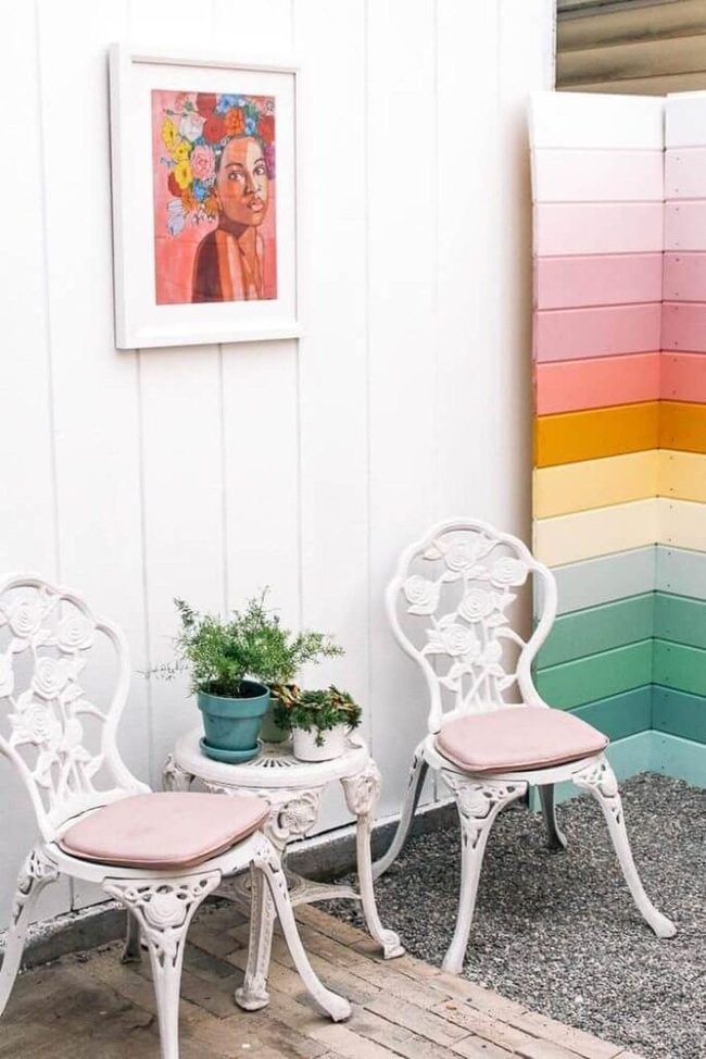 Rainbow Fence Backyard Transformation