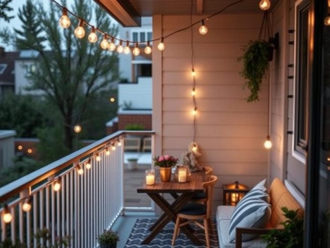 Golden Bulbs Framing Alfresco Evenings
