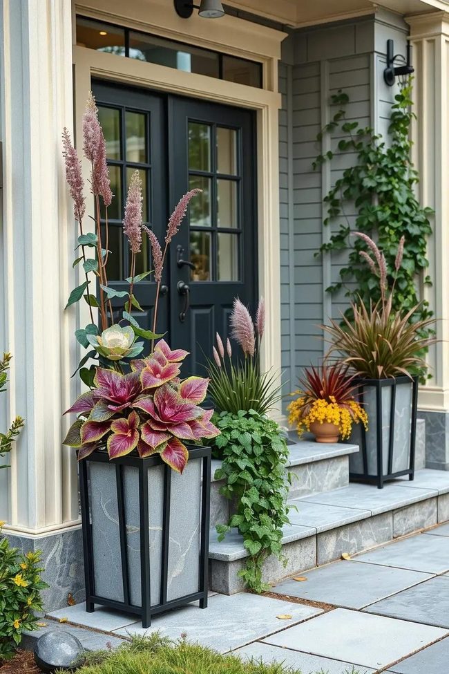 Concrete Columns Define Current Porches