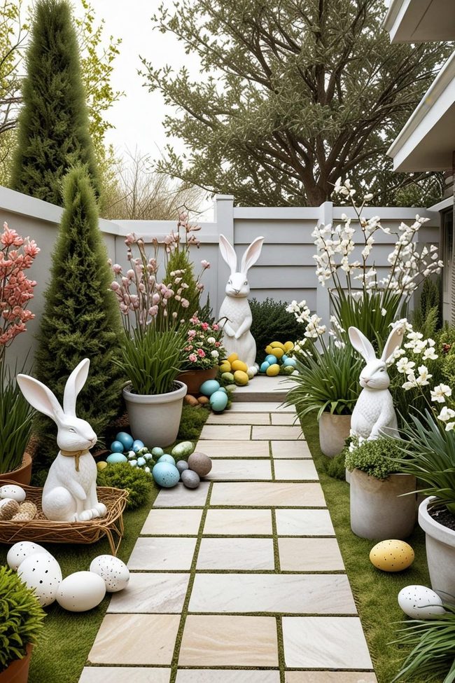 Vintage Bunnies Meet Current Planters