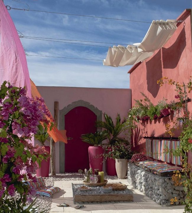 Pink Walls, Magenta Door Garden