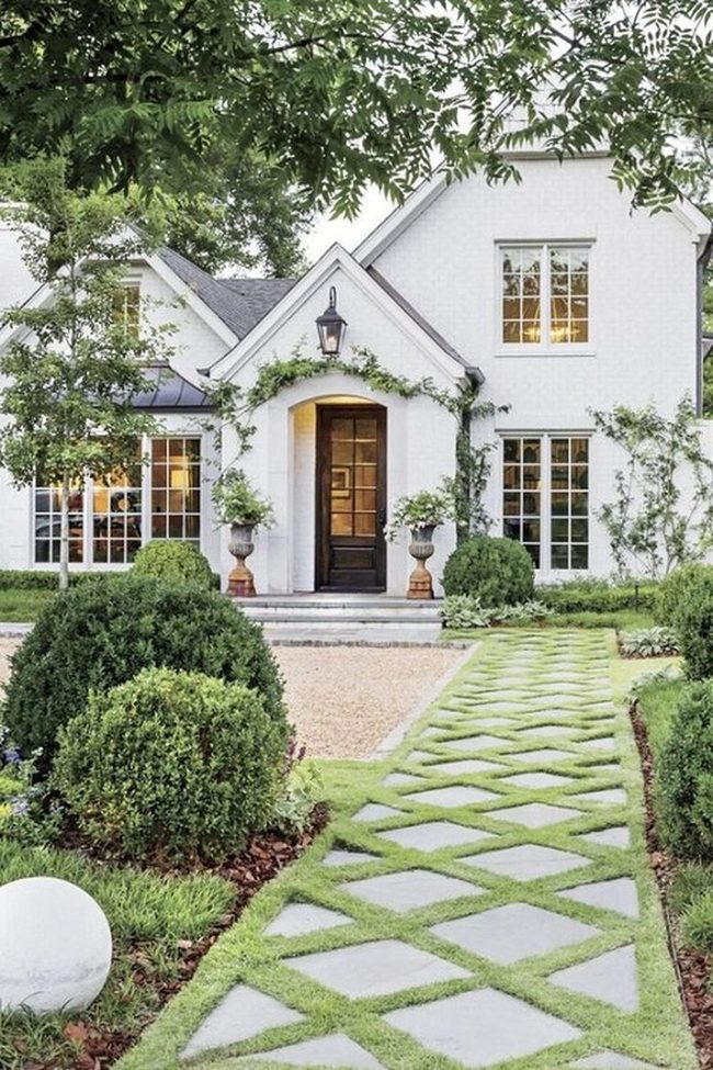 Curved Garden Path With Seasonal Blooms