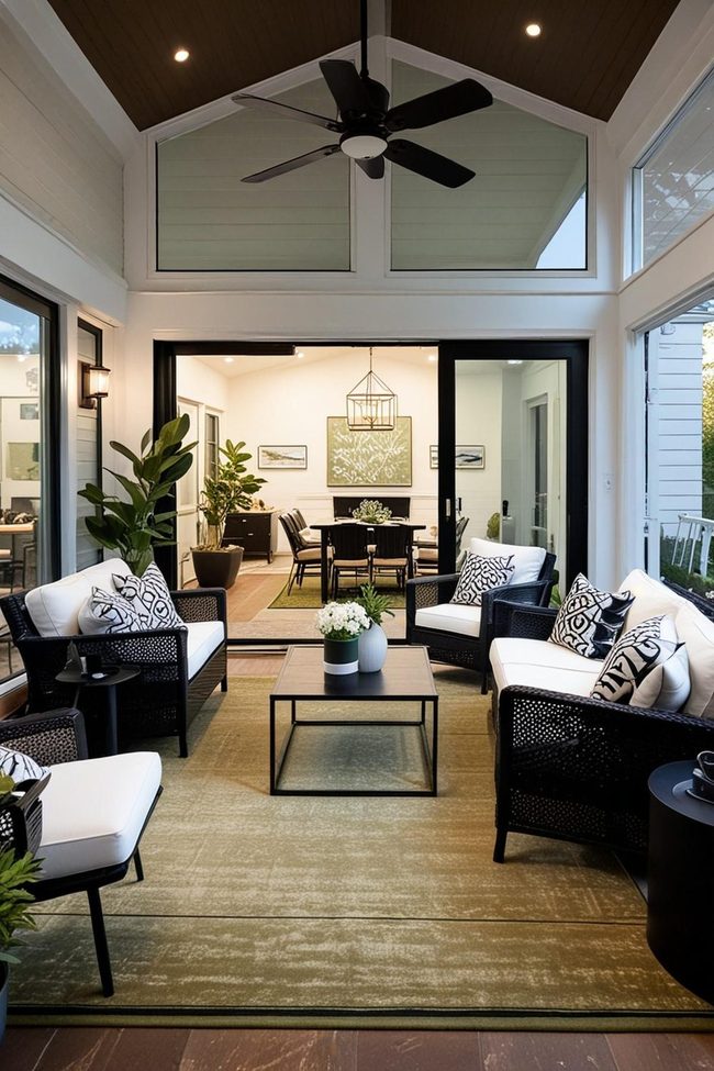 Black and White Porch Flow