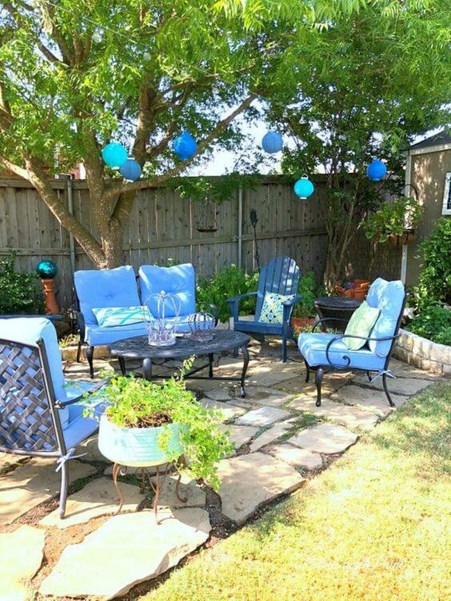 Blue Stone Patio Oasis