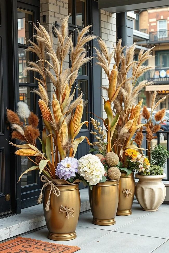 Architectural Cornstalk Sentries