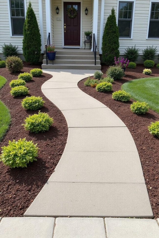 Dark Mulch Crisp Garden Edge