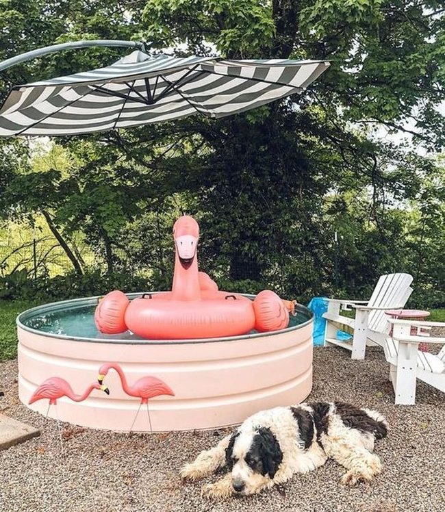 Pink Flamingo Round Pool