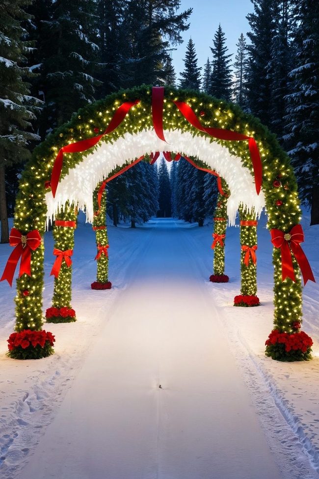 Multicolored Luminous Tunnel Driveway