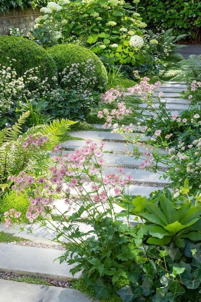 Winding Stone Path Through Green