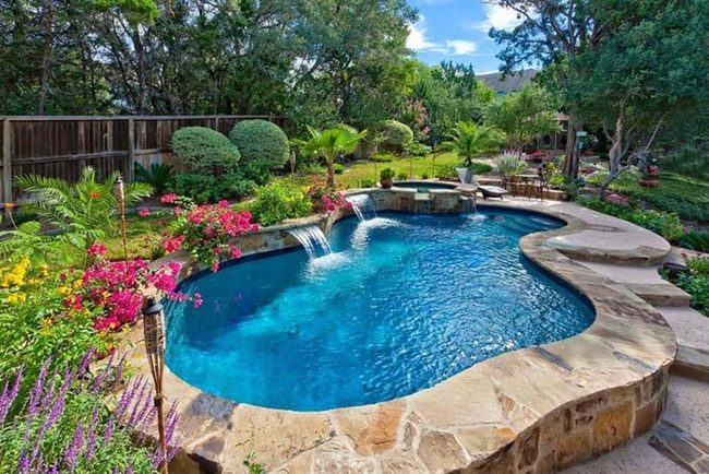 Natural Stone Pool Bottom