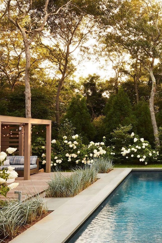 Natural Stone Pool Garden Oasis