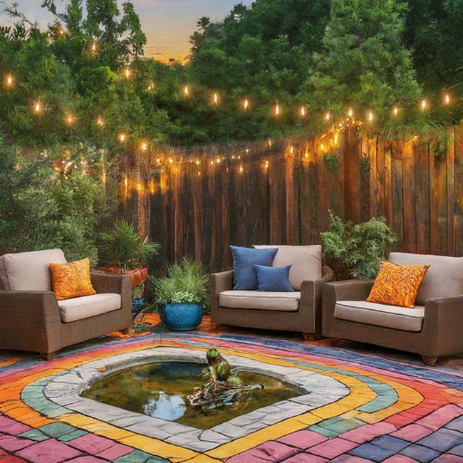 Flowing Water Softens Patio Sounds