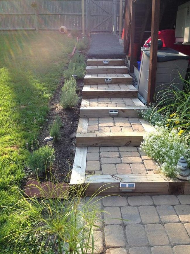 Stone Path Through White Flowers