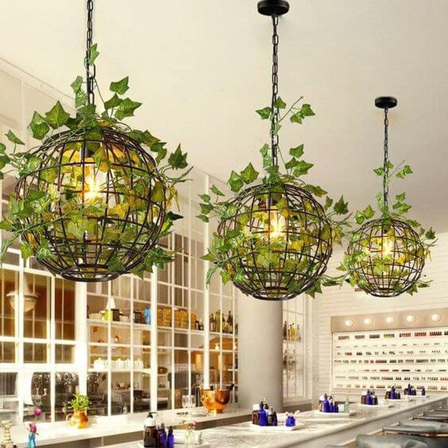Verdant Metal Sphere Pendant Light